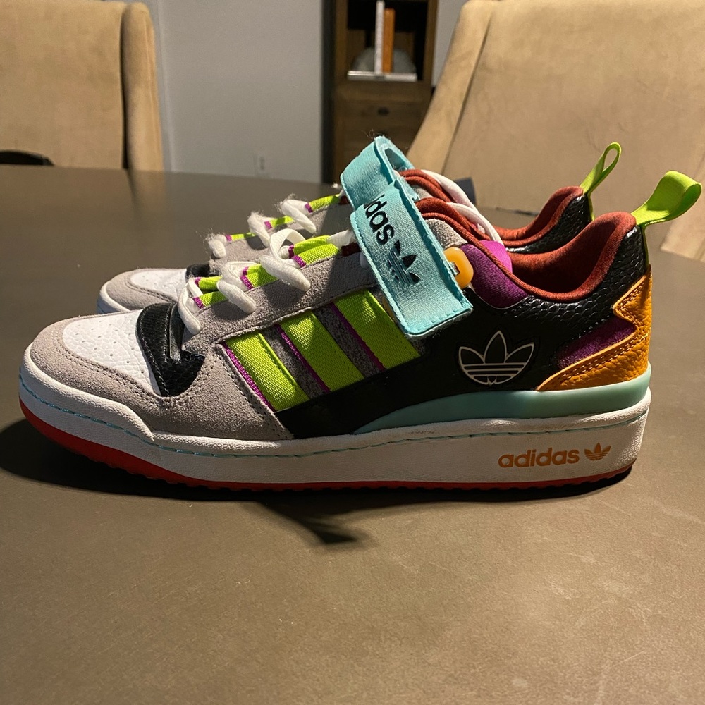 2021 ADIDAS FORUM MID LOW "SONIC FUSHIA/PINK TINT/ACID MINT” SNEAKERS